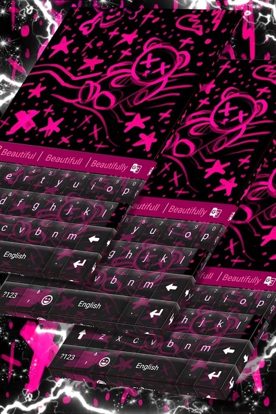 Emo Pink Keyboard - Preview 13