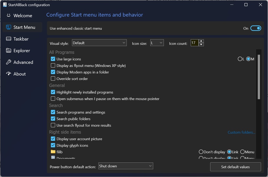StartAllBack Gratuitement Active 5
