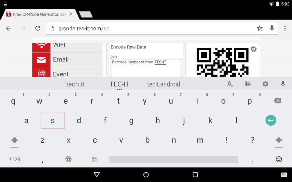 Barcode Keyboard (Demo) - Preview 5