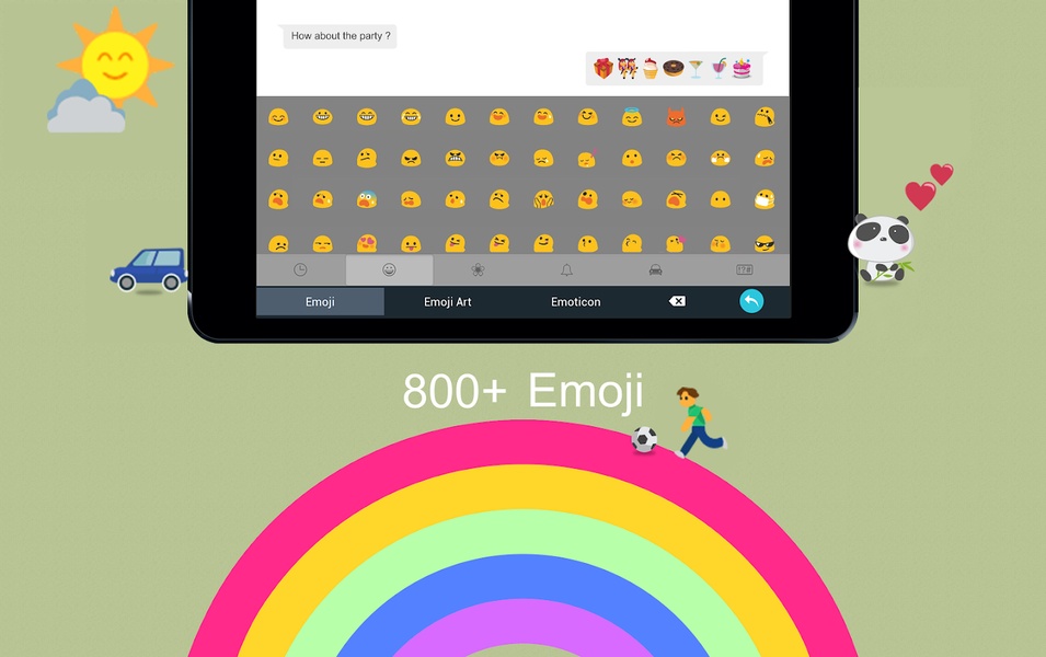Navy Blue Yogurt TouchPal Theme - Preview 1