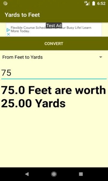 Yards to Feet converter - Preview 1