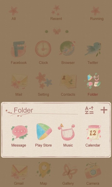 Flora GOLauncher EX Theme - Preview 1