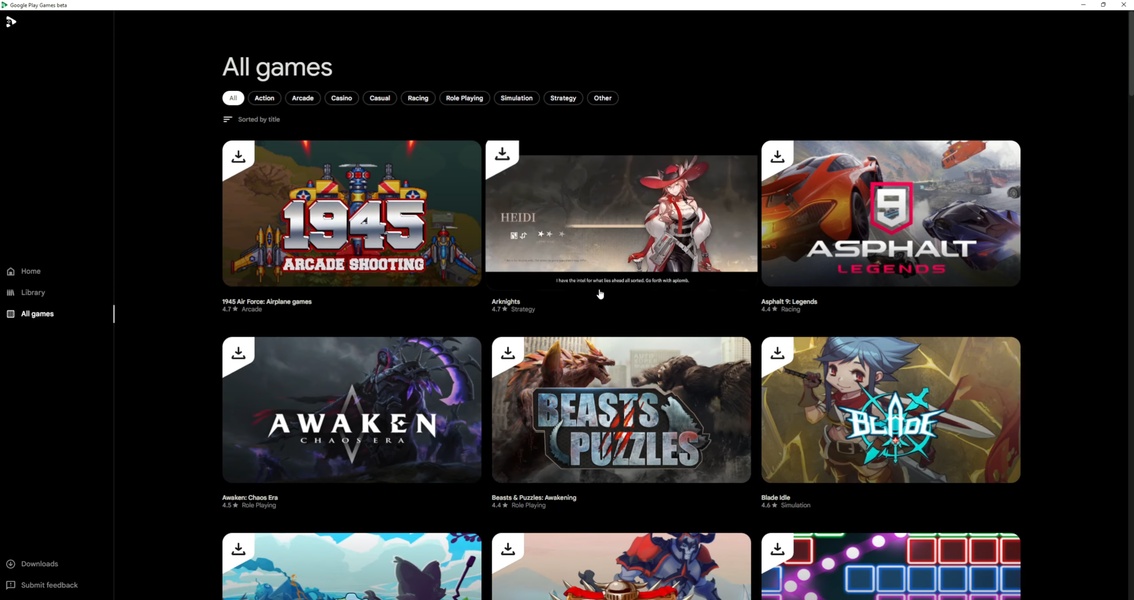 Google Play Games beta now on Windows desktops, if that's your