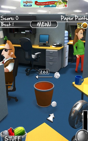 Paper Toss 2.0 для Android - Скачайте APK с Uptodown