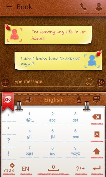 V-Book GO Keyboard Theme - Preview 1