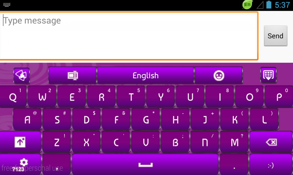 GO Keyboard Purple Light Theme - Preview 4