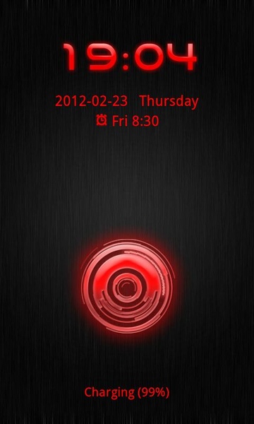 GO Locker Theme Red Tech - Preview 1
