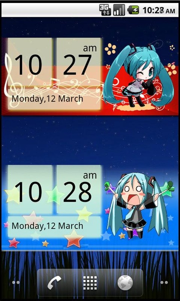 Miku Clock 2x4 - Preview 3