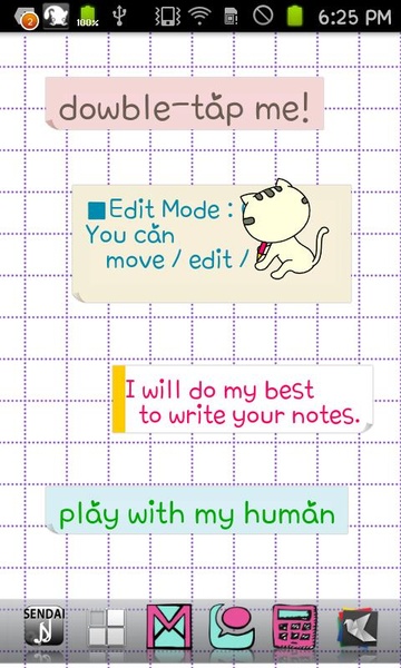 FooCat Notes Live Wallpaper - Preview 5