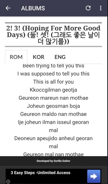 BTS Lyrics - Preview 4