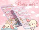 SMS Theme Rabbit Fluffy Pink screenshot 1