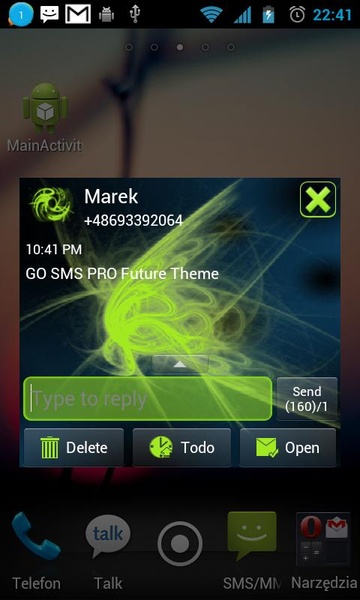GO SMS Pro Future Theme - Preview 2