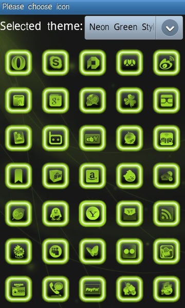 Neon Green Style GO Launcher EX - Preview 1