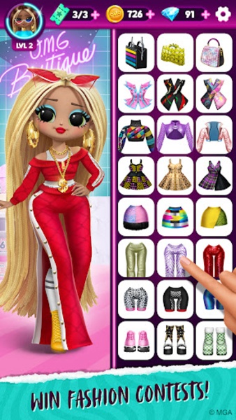 LOL Surprise! OMG Fashion Club mobile game 