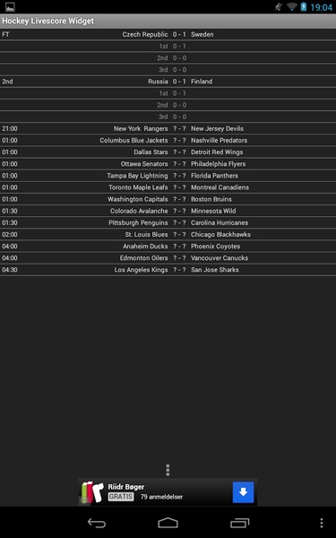 Hockey Livescore Widget - Preview 8