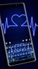 Neon Blue Heartbeat Keyboard T screenshot 5