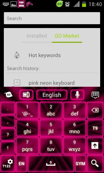 Pink Neon Keyboard GO - Preview 2