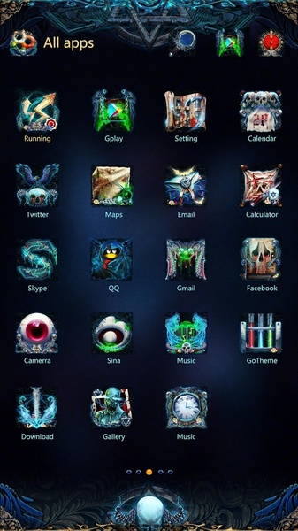 Dark Sacred GOLauncher EX Theme - Preview 3