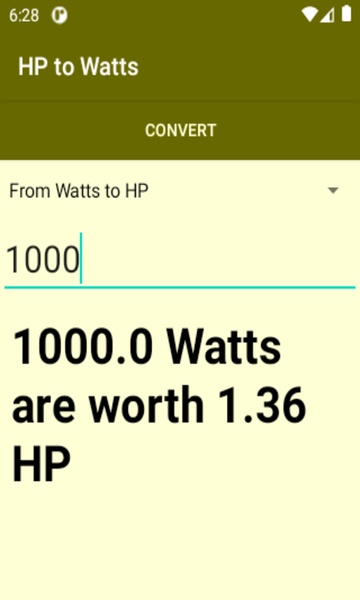 HP to Watts converter - Preview 2