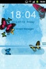 GO Locker Theme Butterfly Blue screenshot 1