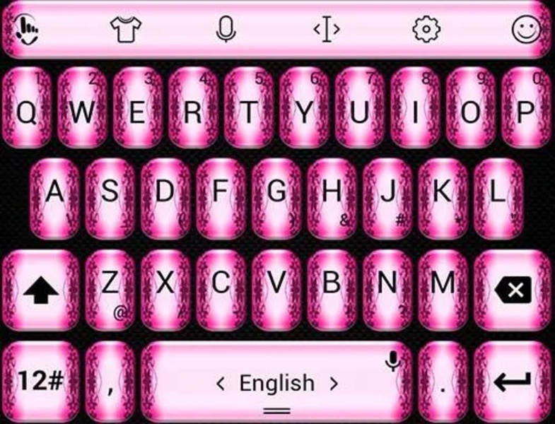 Theme x TouchPal Glitter Flower Pink - Preview 1