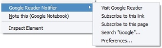 Google Reader Notifier screenshot 1