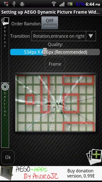 AEGO Dynamic Picture Frame Widget Free - Preview 3