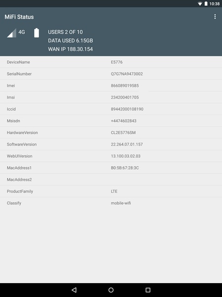 MiFi Status - Preview 2
