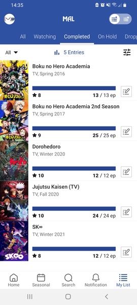 Lista de animes vistos APK for Android Download