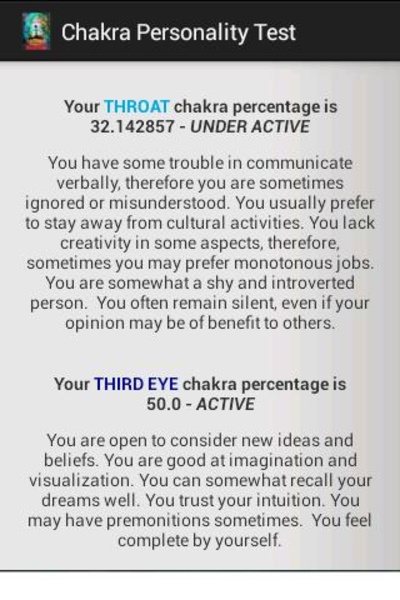 Chakra Personality Test - Preview 1
