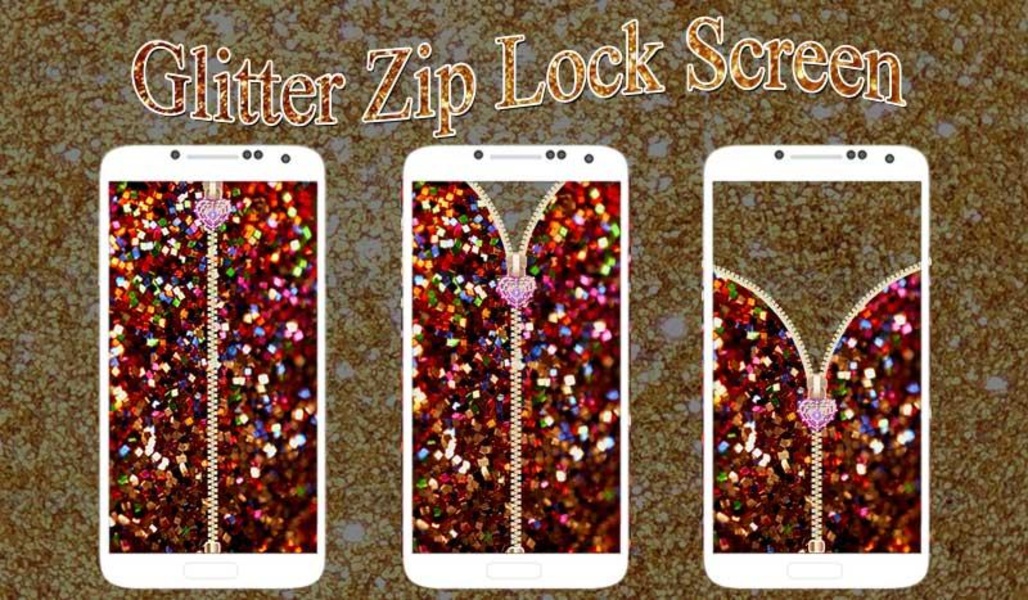 Glitter Zip Lock Screen - Preview 5