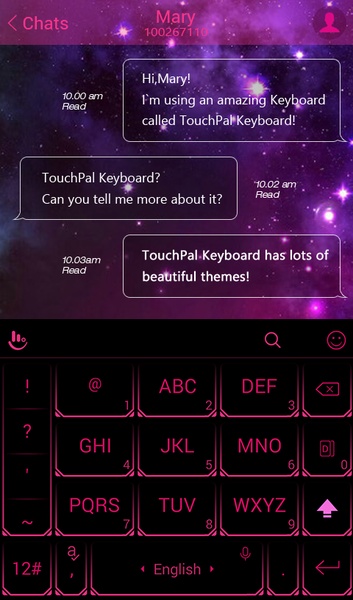 TouchPal SkinPack Neon Pink - Preview 3