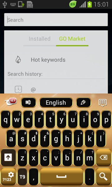 Neon Gold GO Keyboard - Preview 5