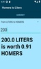 Homers to Liters converter screenshot 2