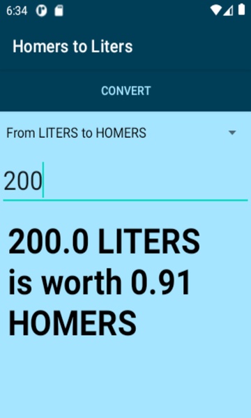 Homers to Liters converter - Preview 2