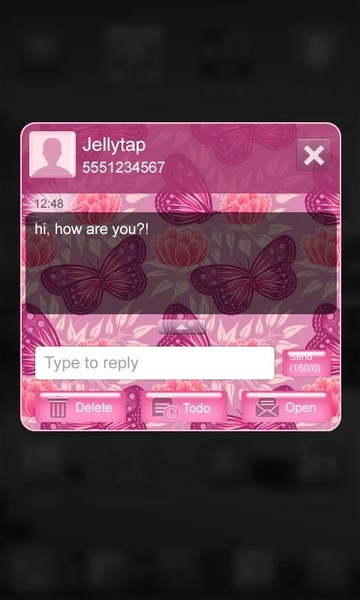 Pink Butterflies GO SMS - Preview 2