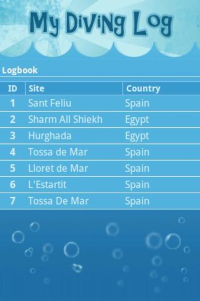 My Diving log - Preview 4