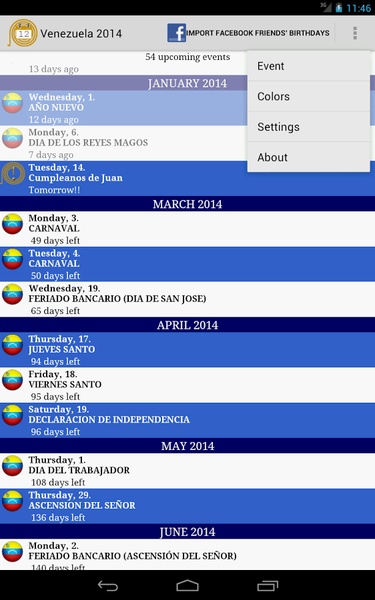 Calendario Venezuela 2014 - Preview 2