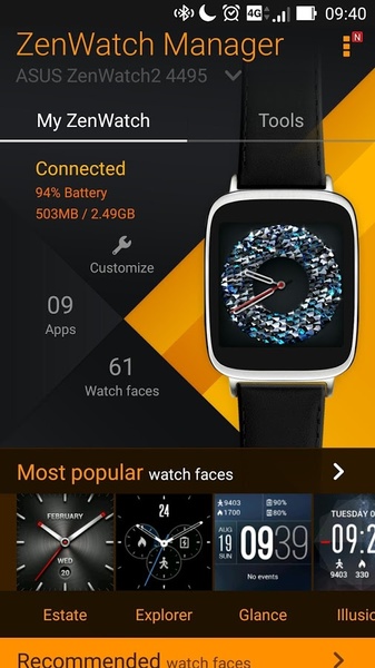 Zenwatch cheap manager ios