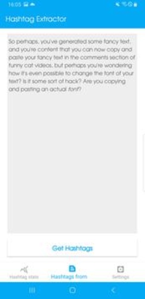 Hashtag Extractor - Preview 1