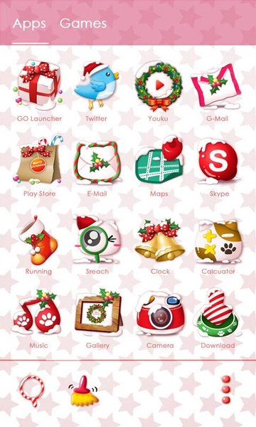 Christmas Cat GOLauncher EX Theme - Preview 4