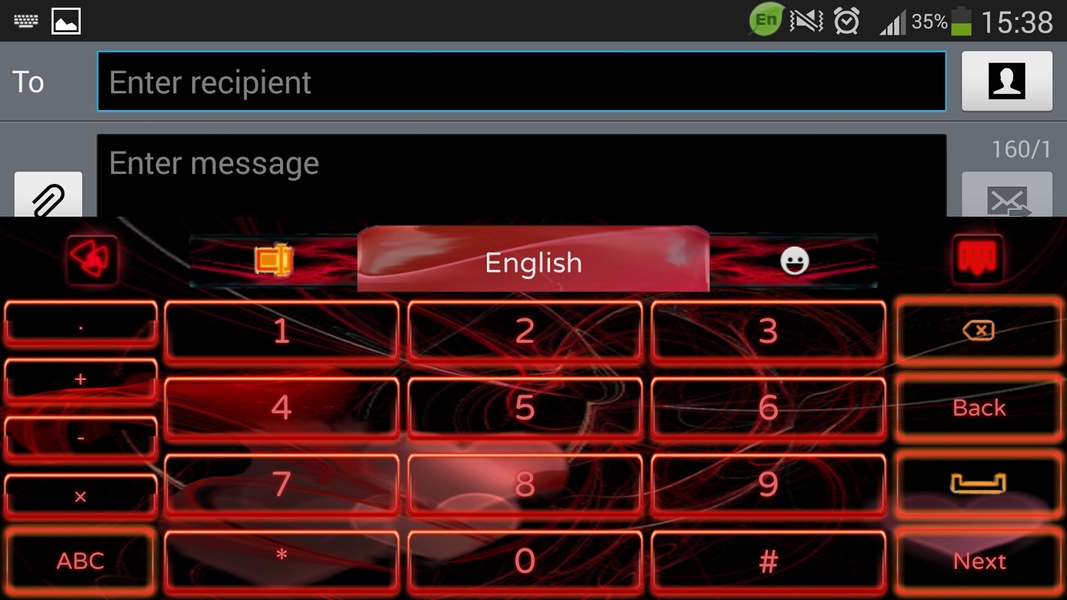 Heart Flame GO Keyboard Theme - Preview 1