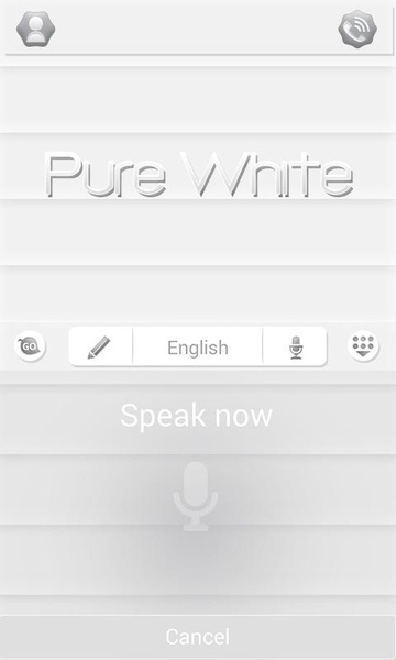Pure White GO Keyboard Theme - Preview 2