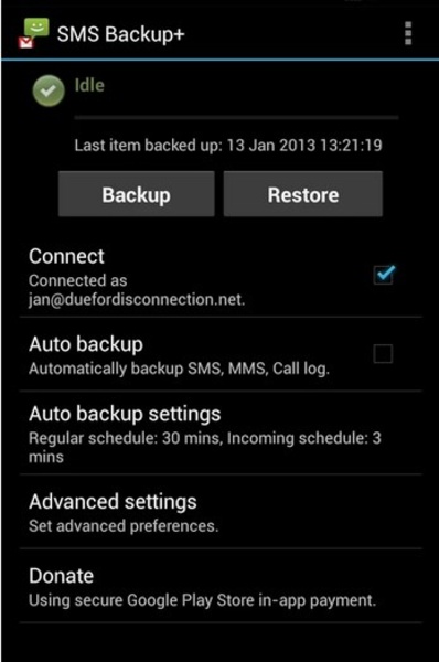 SMS Backup - Preview 1