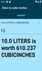 liters to cubic inches converter screenshot 4