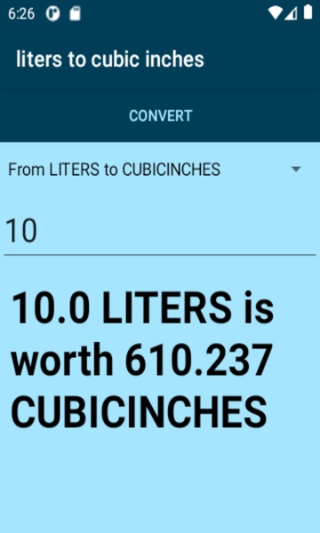 liters to cubic inches converter - Preview 4