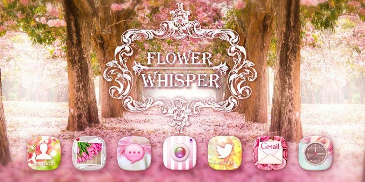 Flower Whisper GOLauncher EX Theme - Preview 1