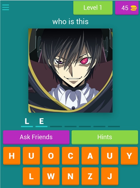 Code Geass Character Quiz - Preview 2
