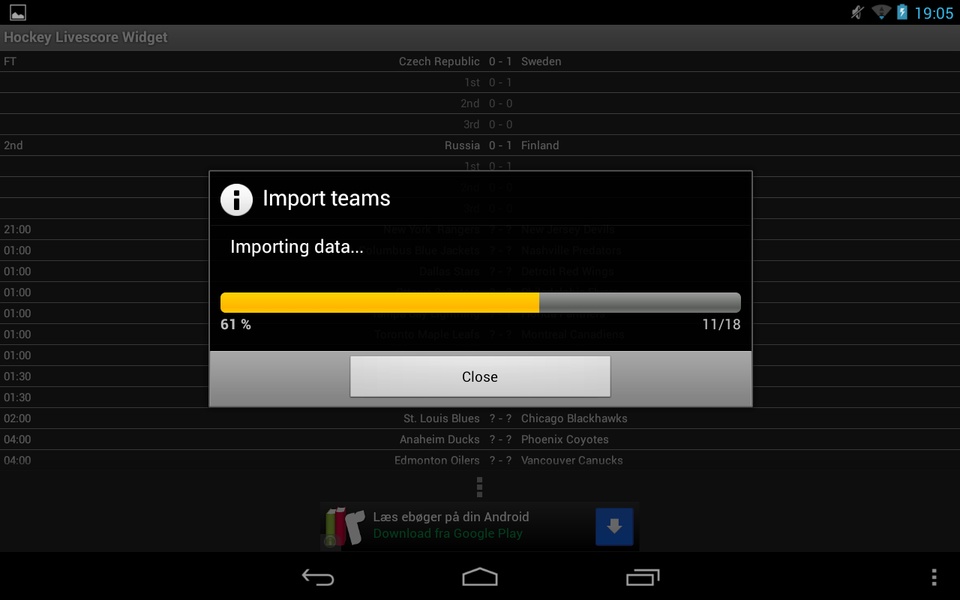 Hockey Livescore Widget - Preview 1