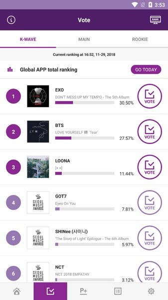 The 28th SMA official voting app for Global - Preview 3